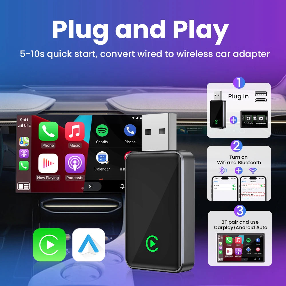 Wireless Carplay & Android Auto AdapterTM